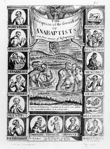 Descripción de los varios tipos de Anabaptistas, 1645 de English School